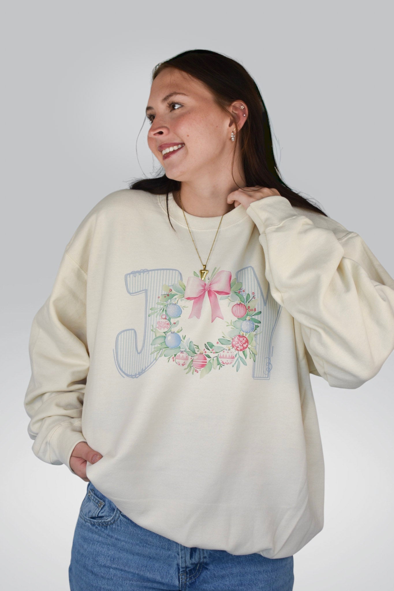 Preppy Joy Comfort Colors Crewneck Sweatshirt
