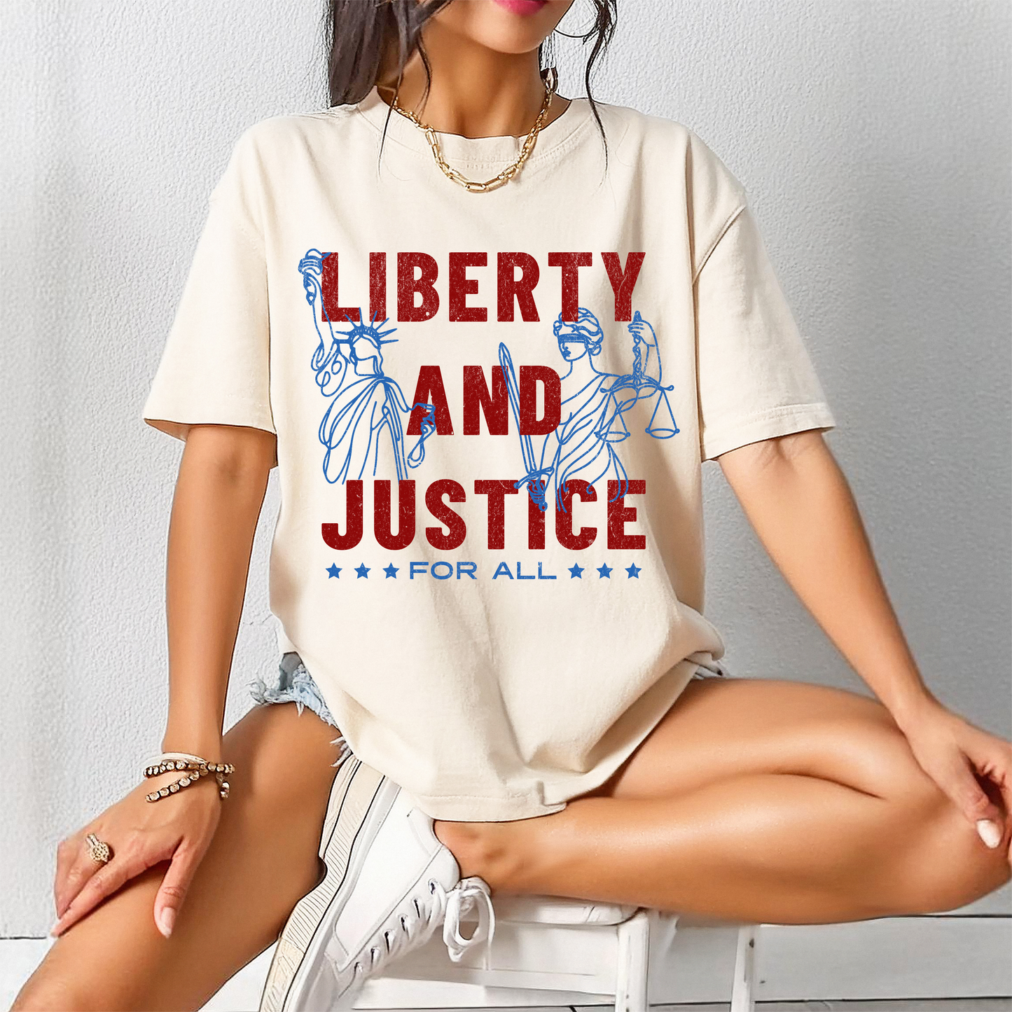 Liberty & Justice For All Comfort Colors Tee