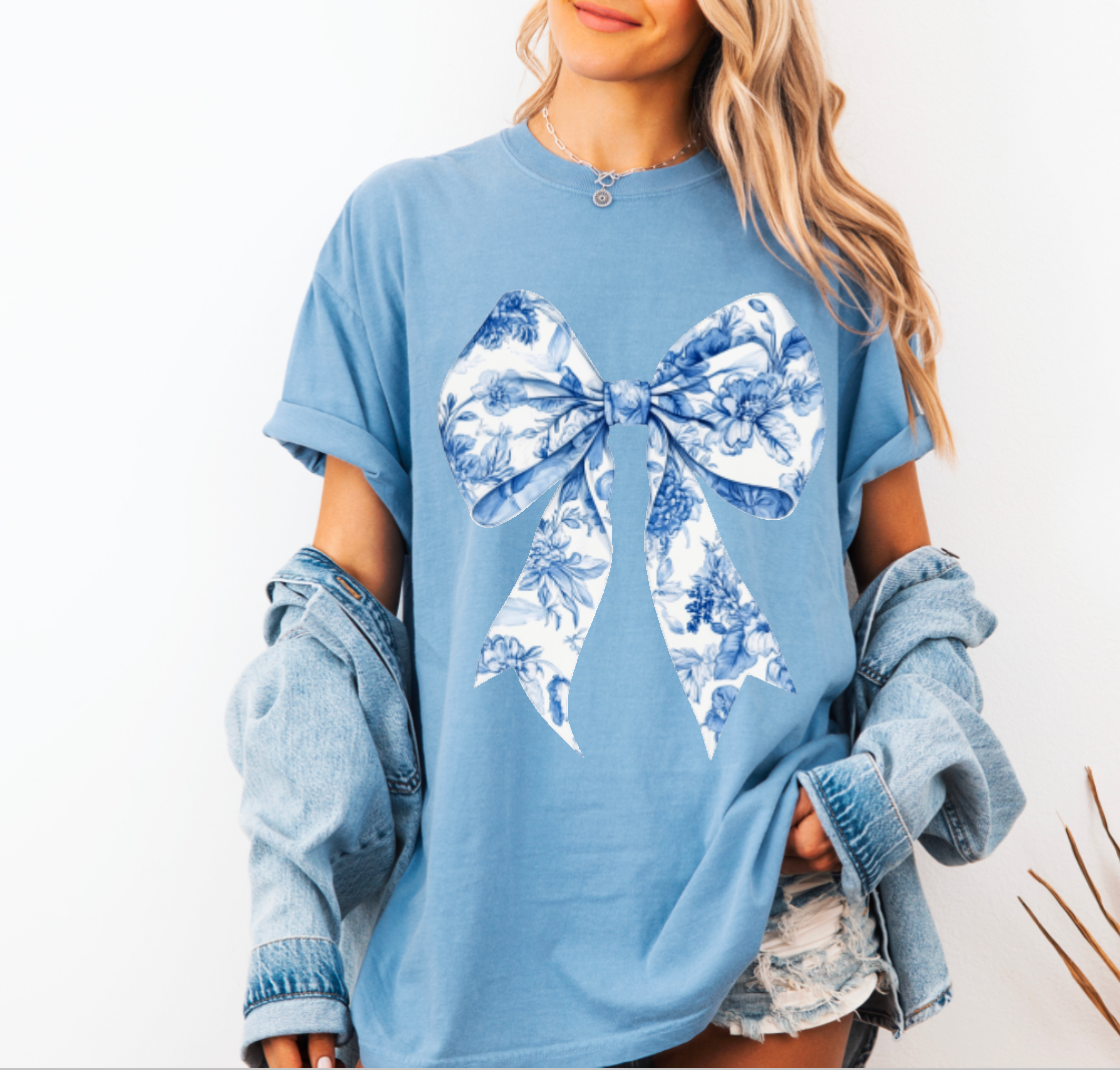 Toile Bow Comfort Colors Short Sleeve