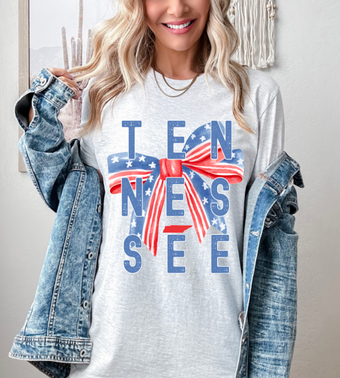 Tennessee State Coquette Bow hort sleeve