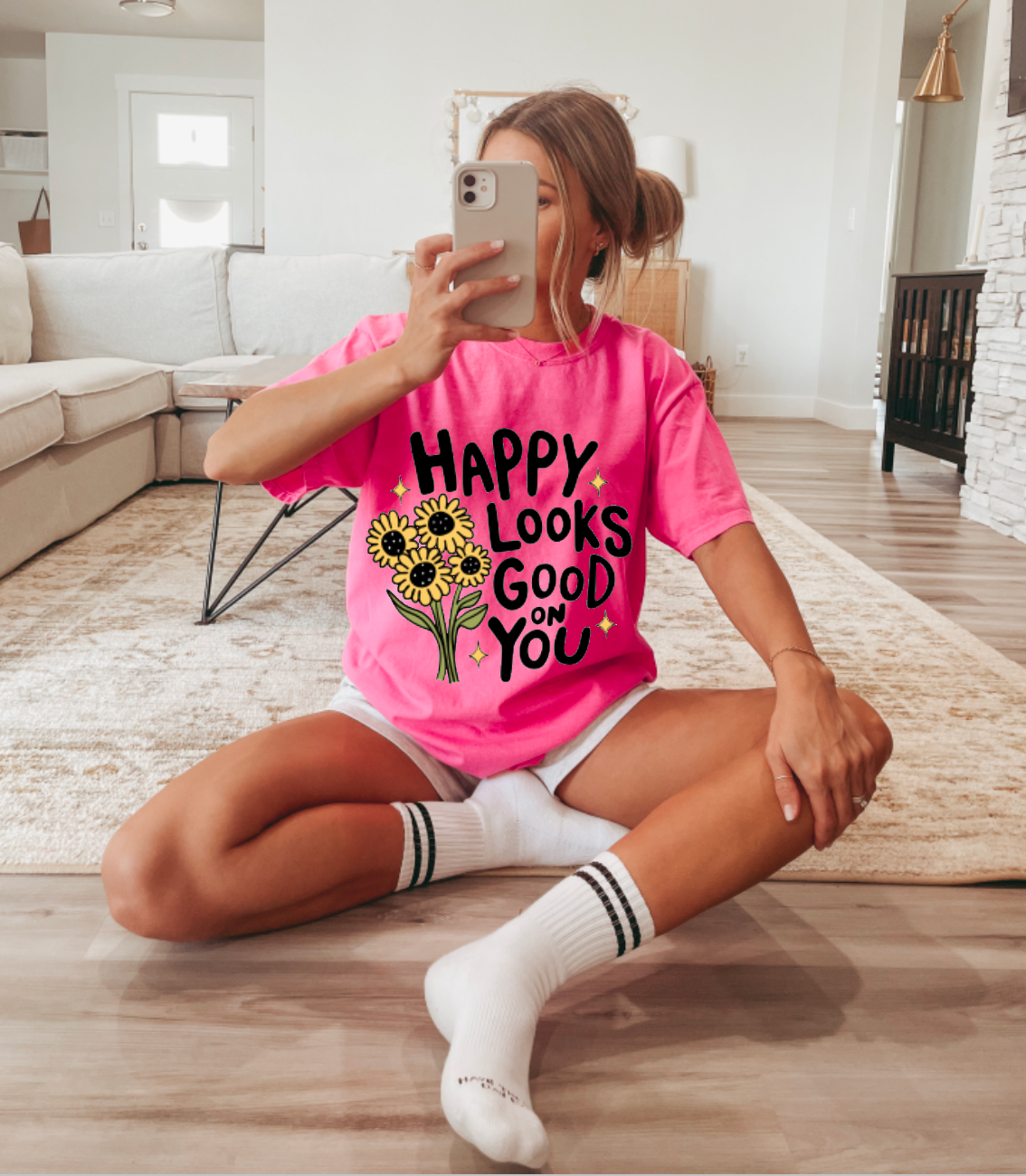 Happy Looks Good on You Comfort Colors Short Sleeve