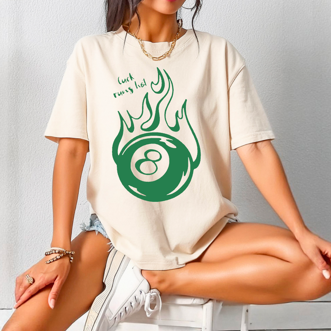 Luck Runs Hot 8 Ball Comfort Colors Short Sleeve