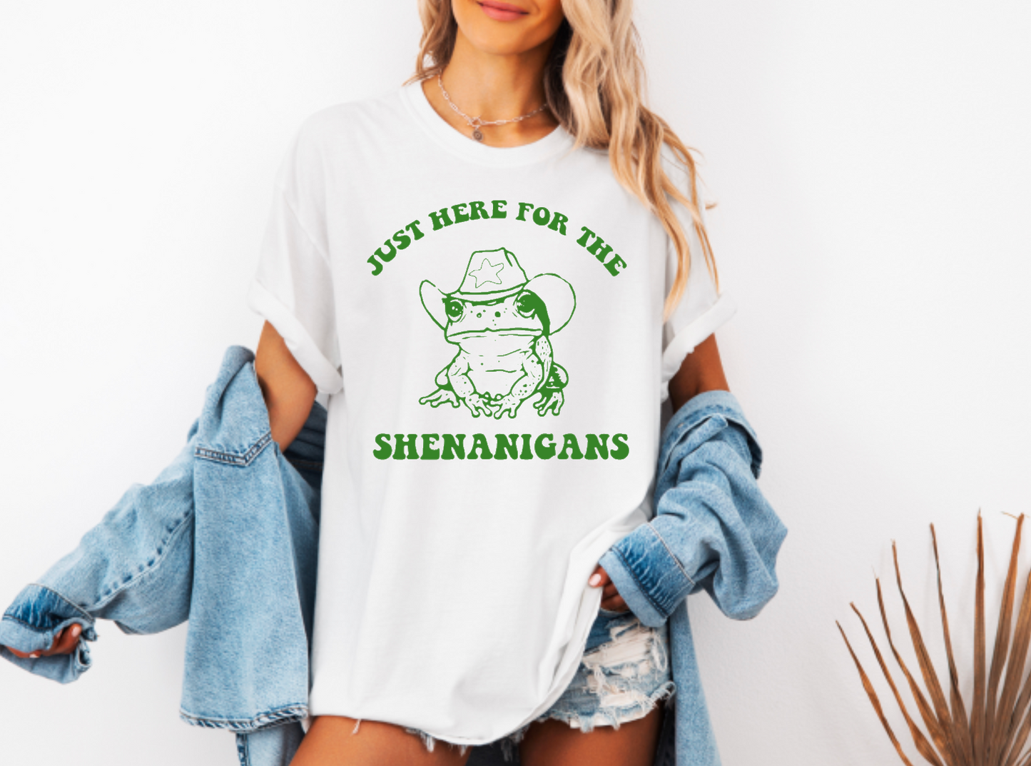Just Here for the Shenanigans Comfort Colors Short Sleeve