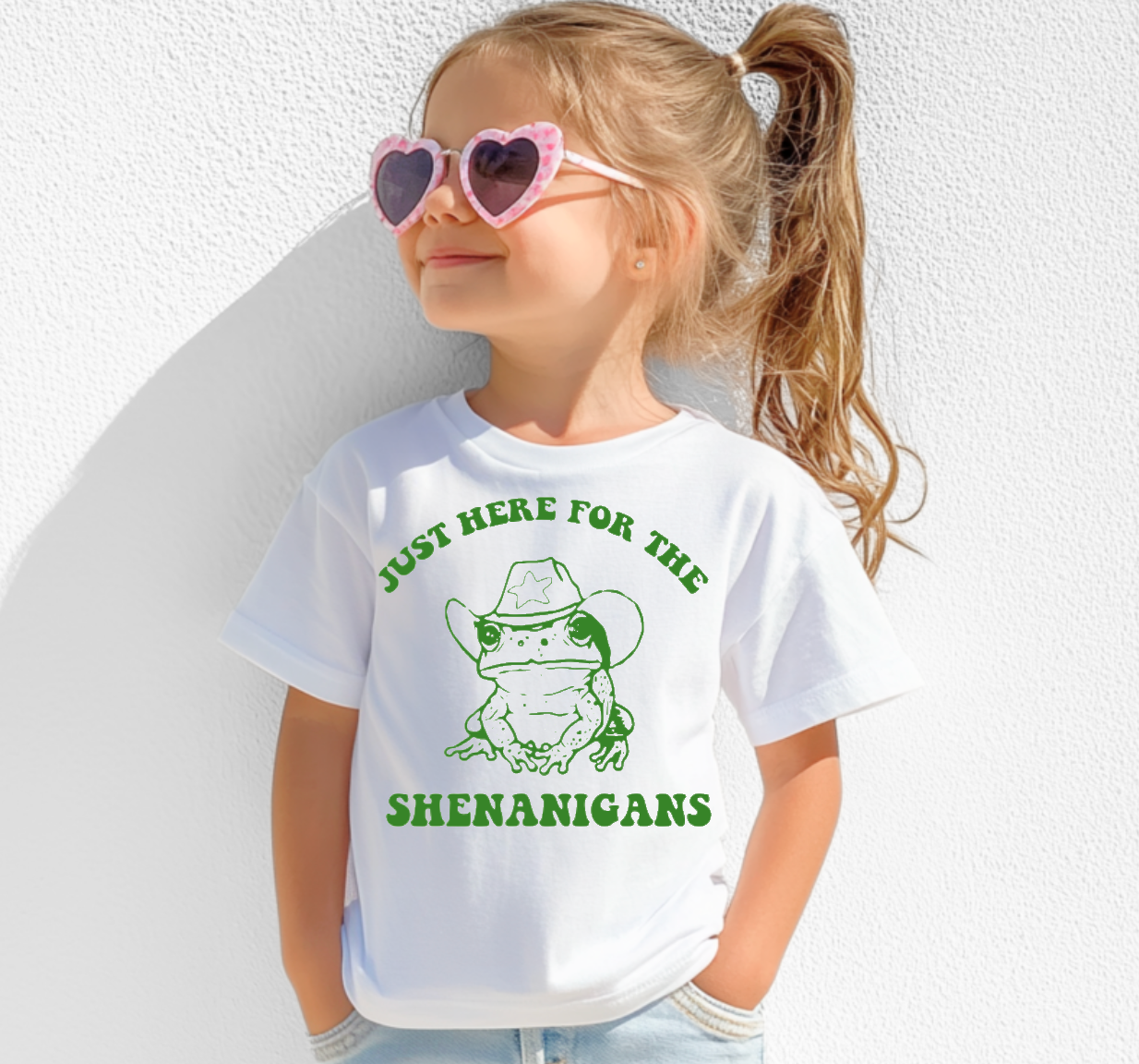 Just Here for the Shenanigans Comfort Colors Short Sleeve Youth