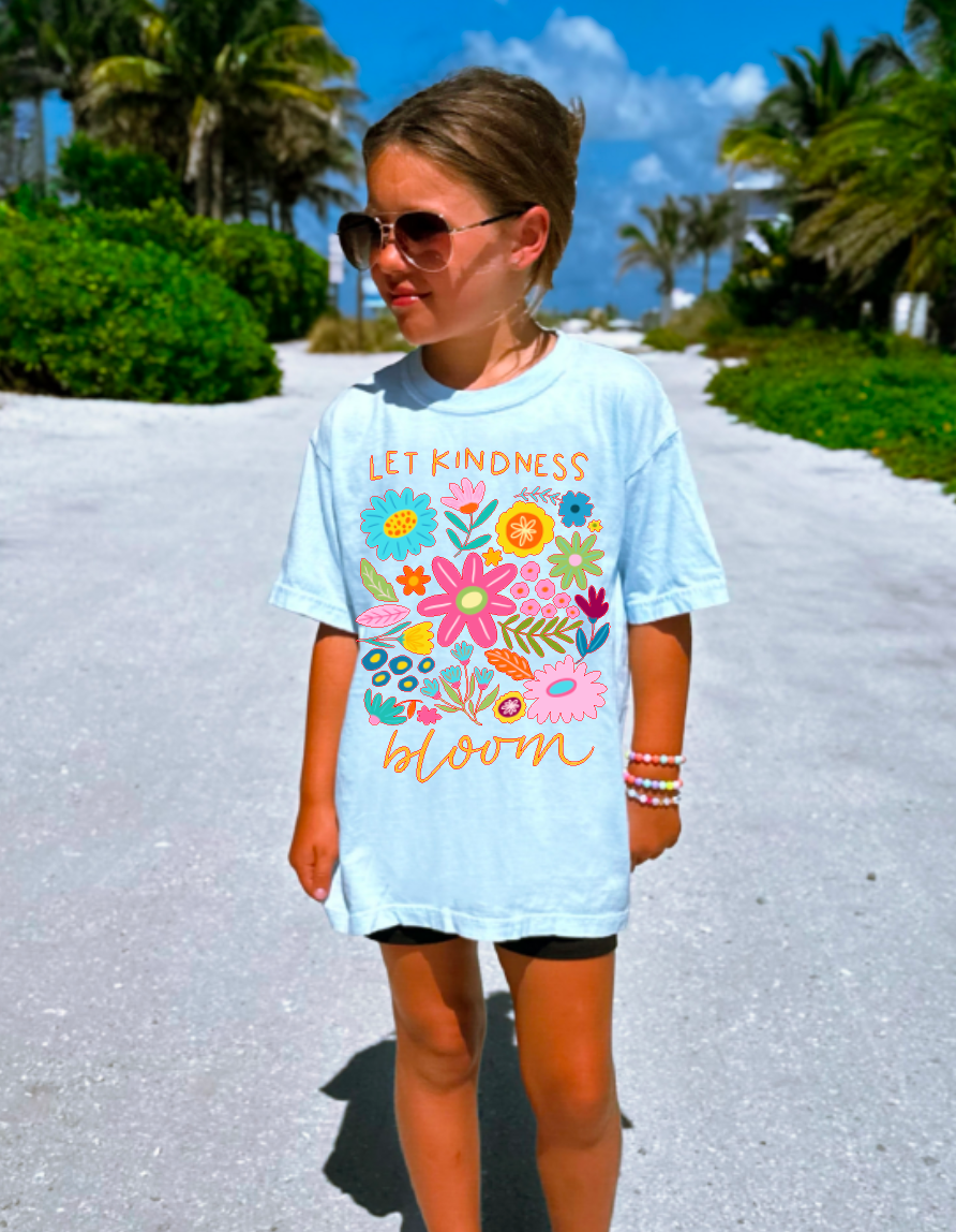 Let Kindness Bloom YOUTH Comfort Colors Short Sleeve