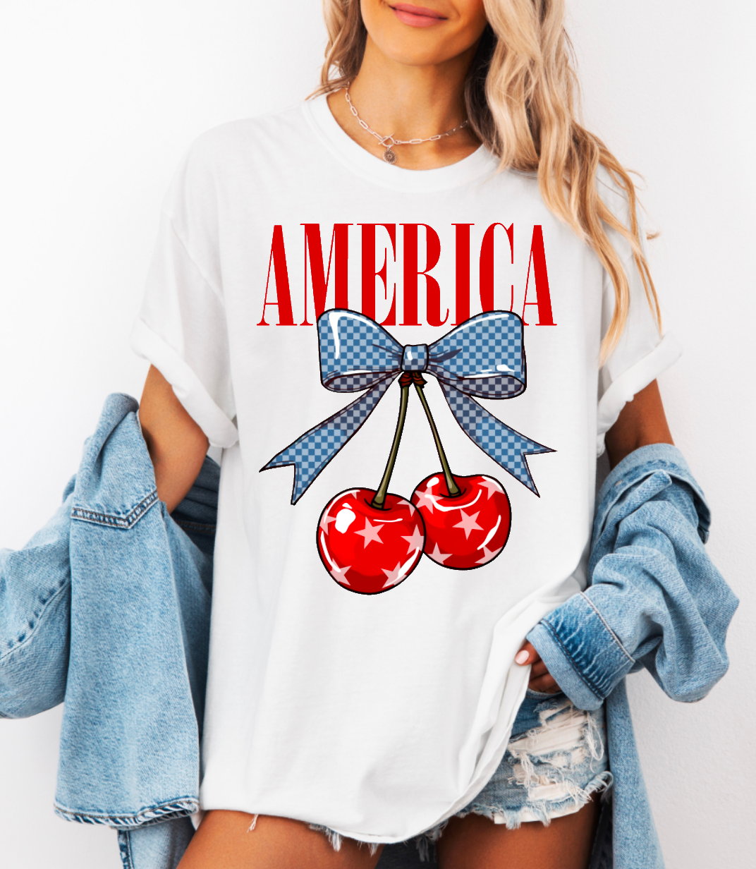 America Cherries Comfort Colors Short Sleeve