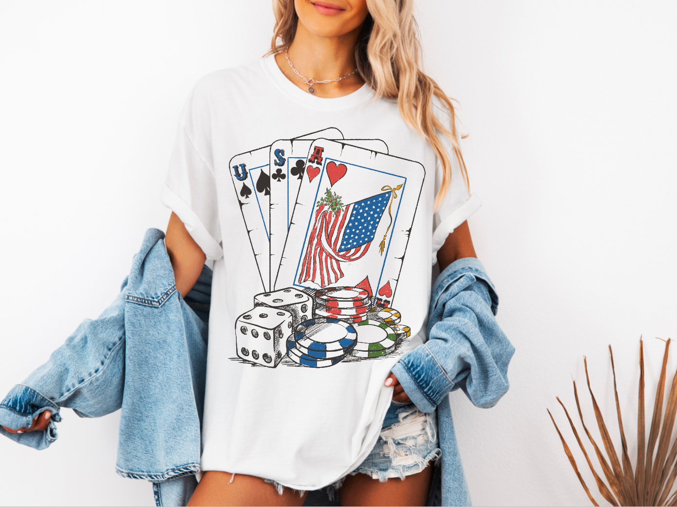 USA Playing Cards Comfort Colors Short Sleeve