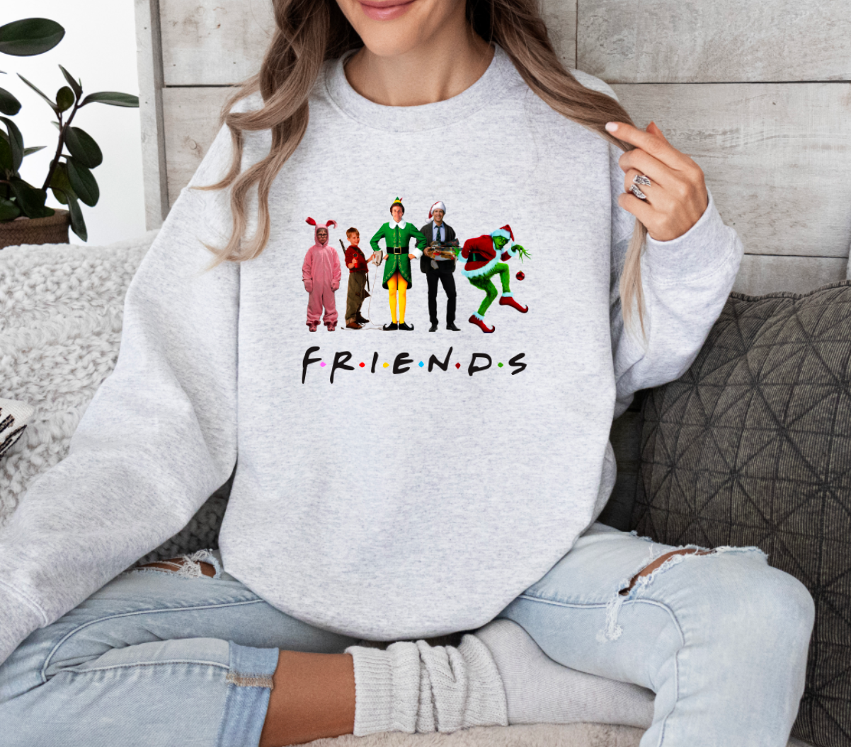 Christmas friends crewneck sweatshirt