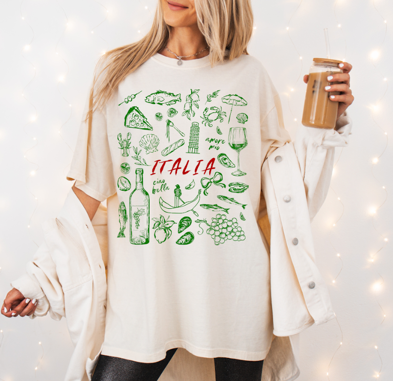 Italia Illustrated Comfort Colors Tee