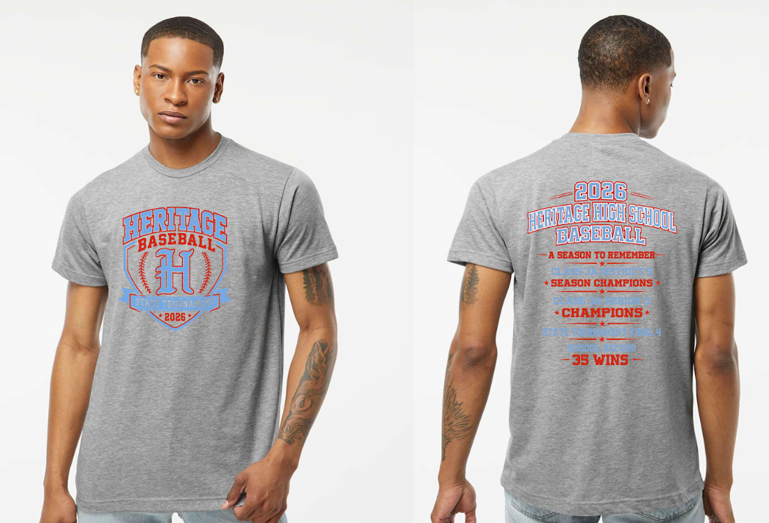 Heritage Baseball Short Sleeve Tee – Athletic Grey
