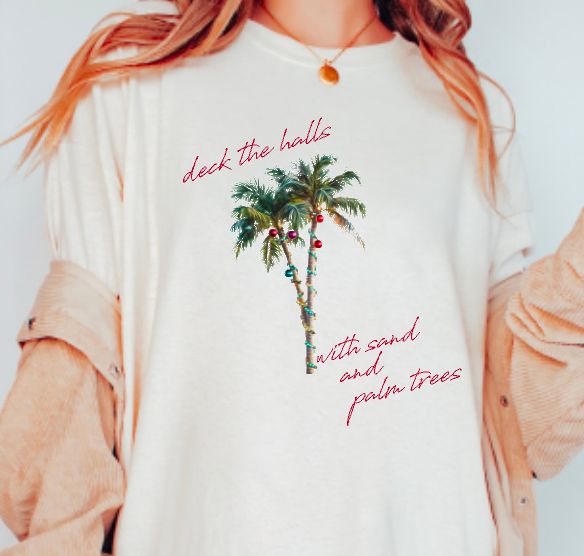 Deck the Halls Palm Tree short sleeve