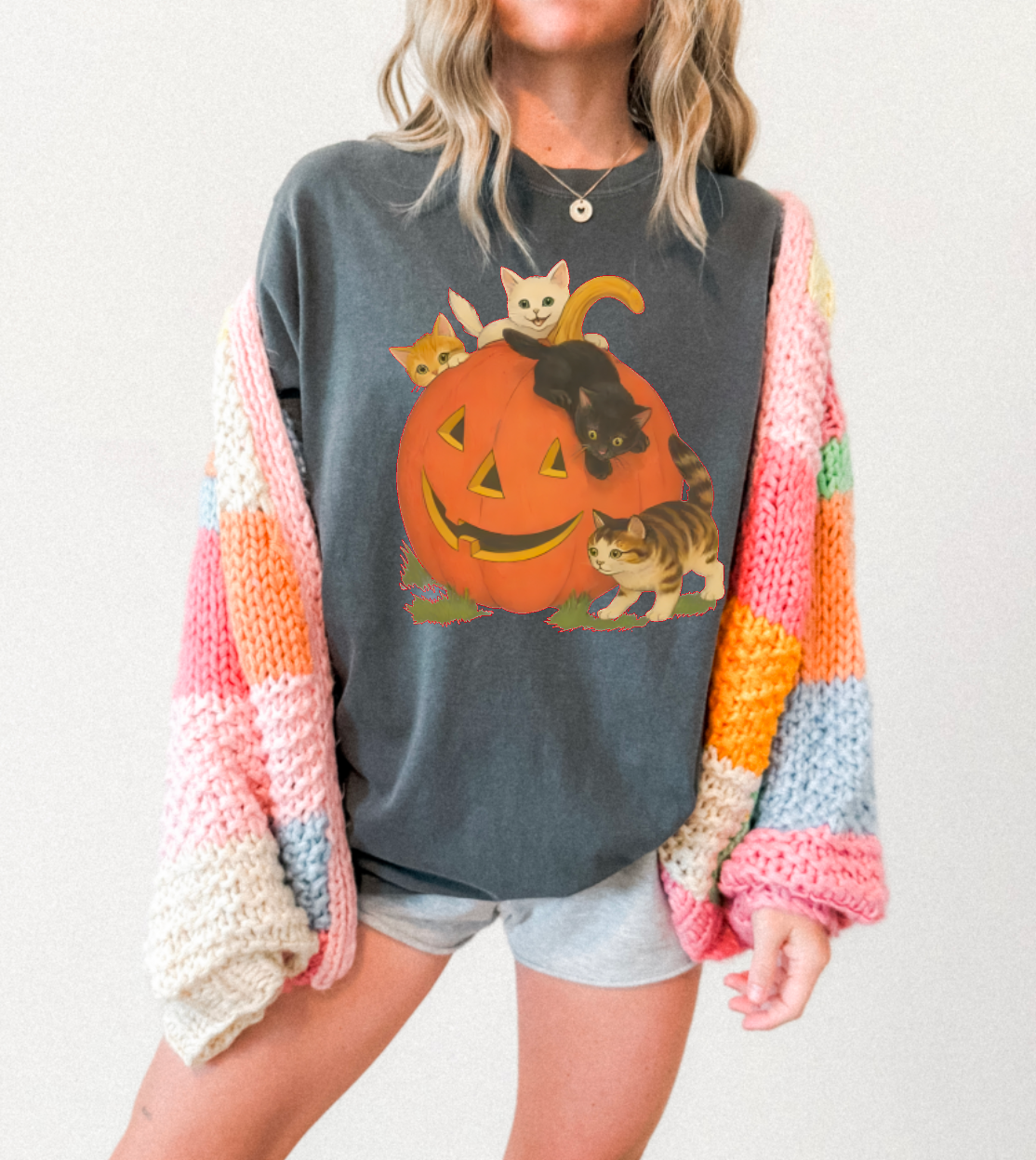 Pumpkin Patch Kittens Comfort Colors