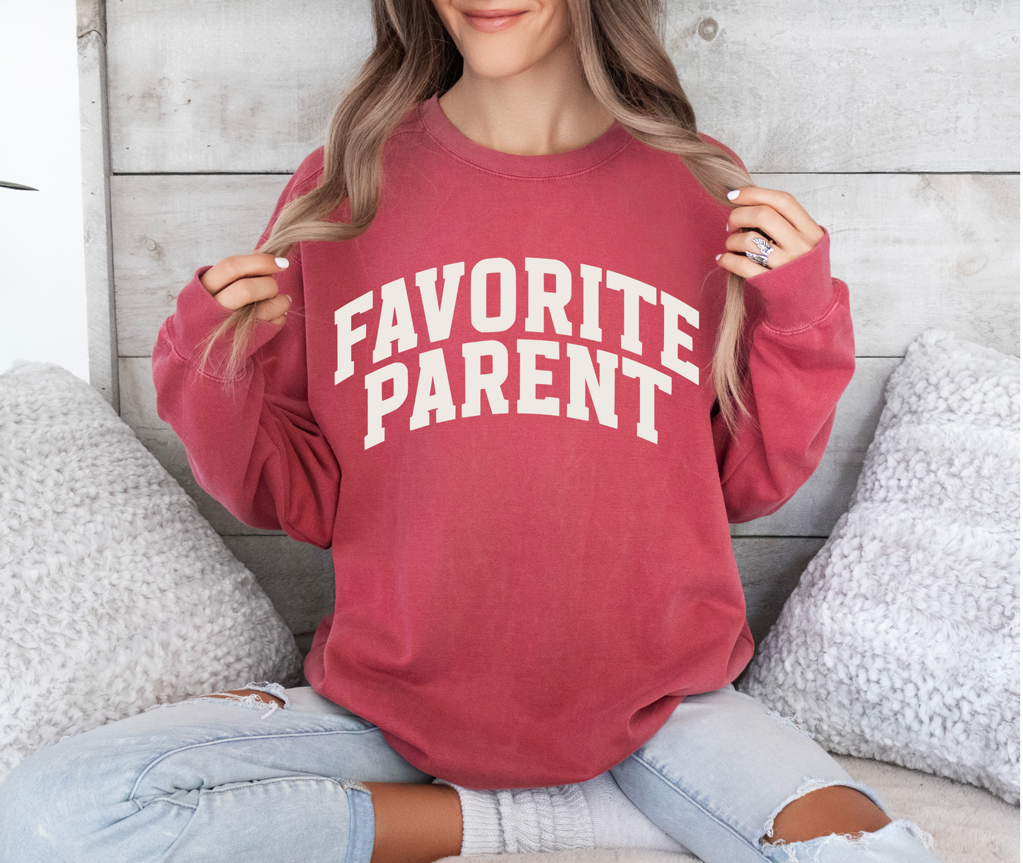 Favorite Parent Comfort Colors Crewneck Sweatshirt
