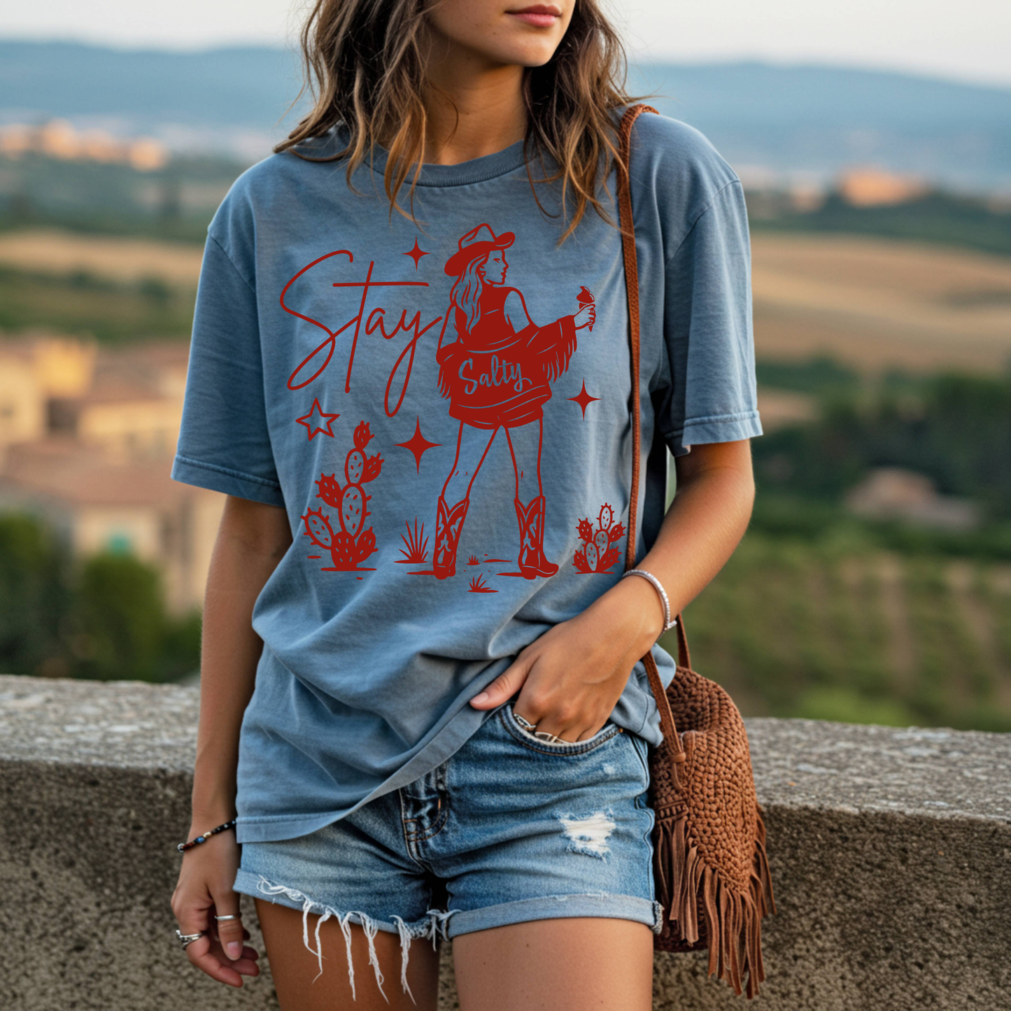 Stay Salty Western Comfort Colors Tee