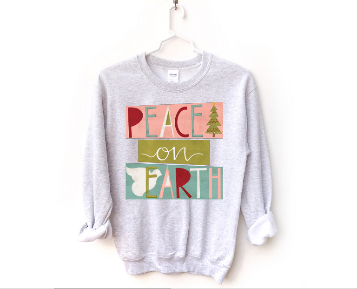 Peace on Earth crewneck sweatshirt