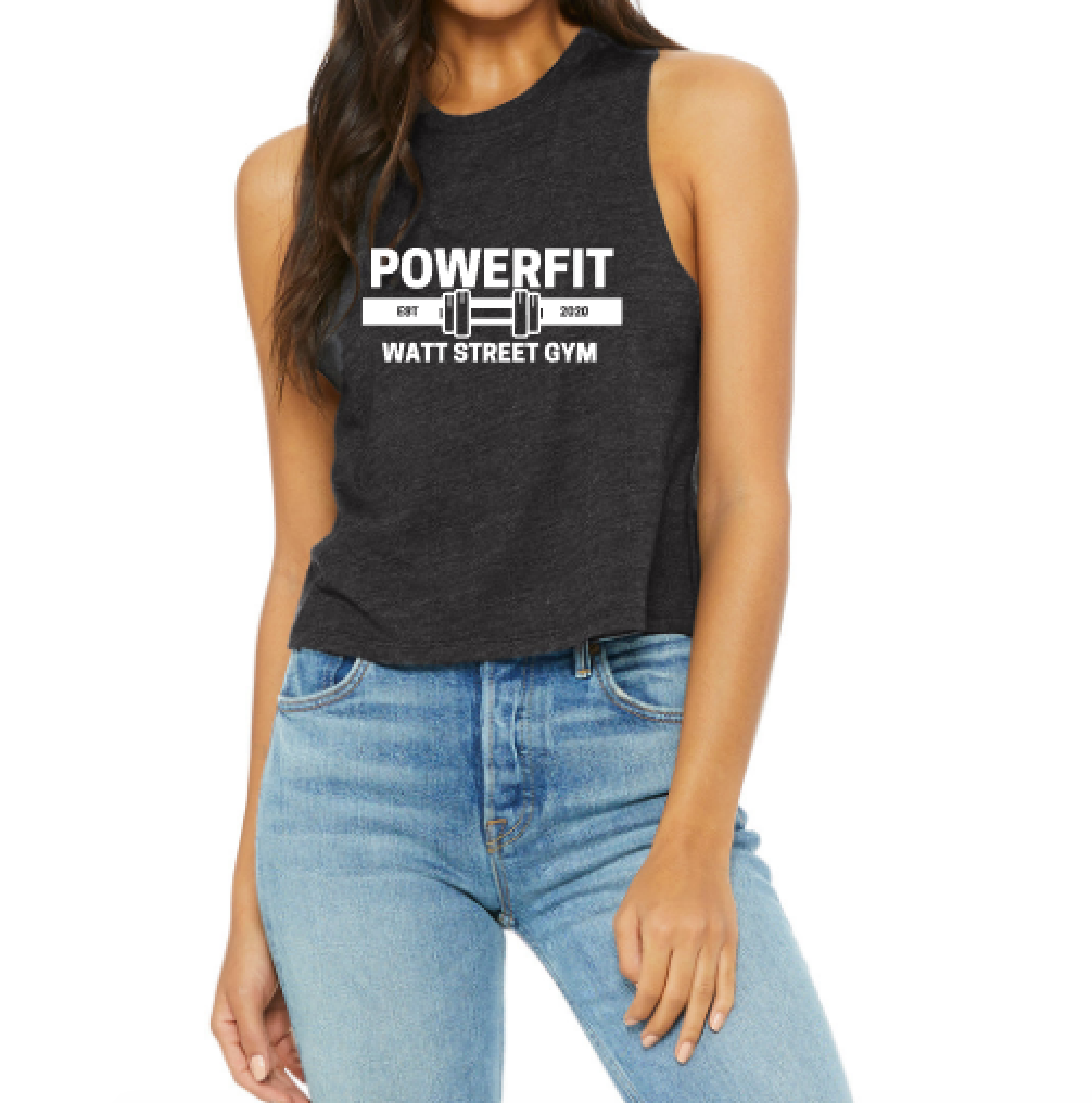 Powerfit Watt Street Gym Crop Racerback Tank
