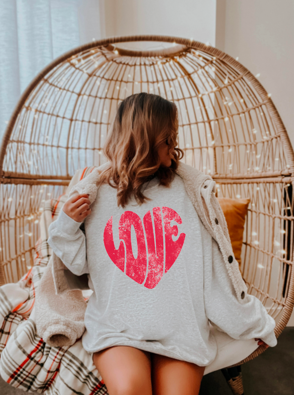 Heart Shaped Love crewneck sweatshirt
