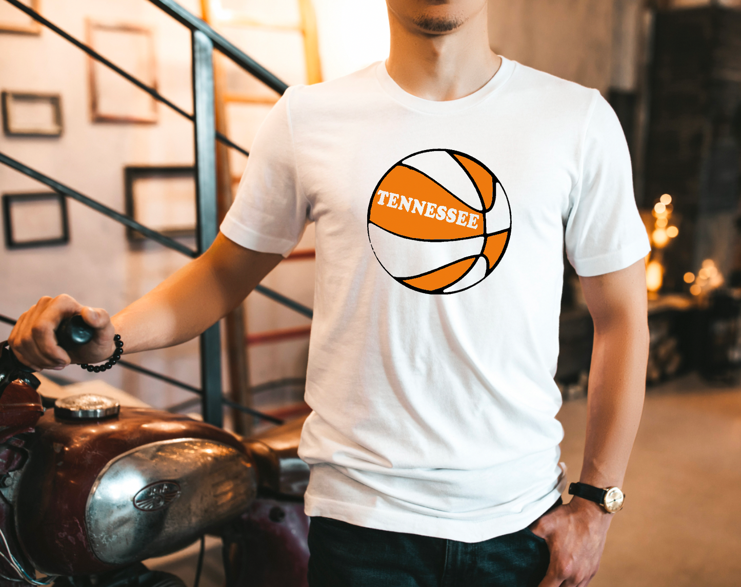 Tennessee Basketball Men's Design Short Sleeve