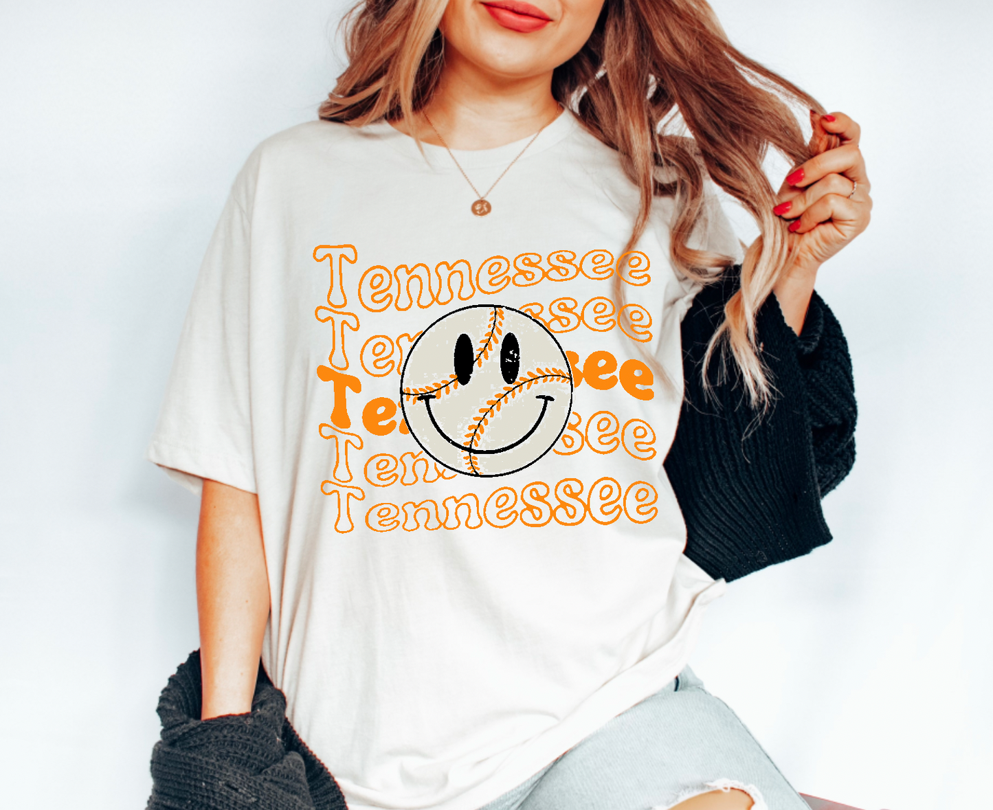 Tennessee Baseball Smiley Short Sleeve