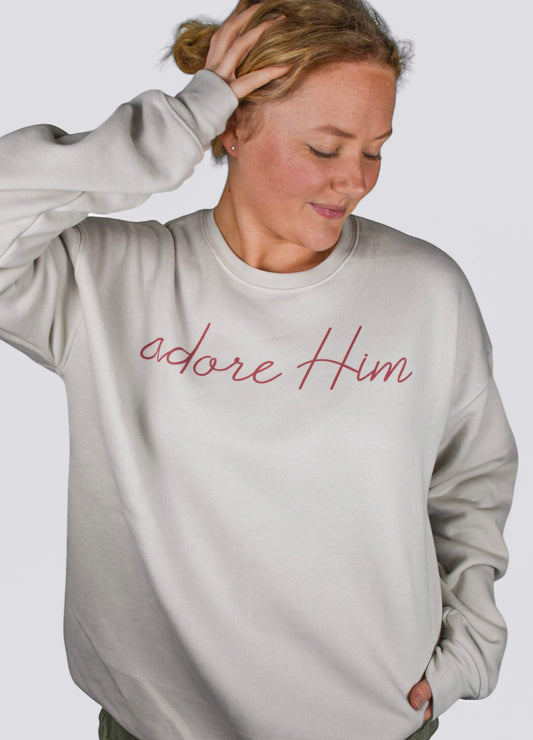 Adore Him crewneck sweatshirt