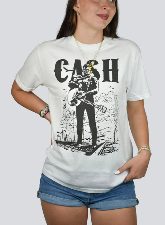 Johnny Cash Guitar Scene Comfort Colors Tee