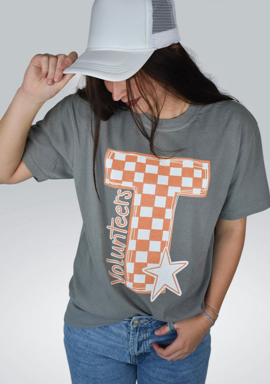 Tennessee Checkerboard Comfort Colors Tee