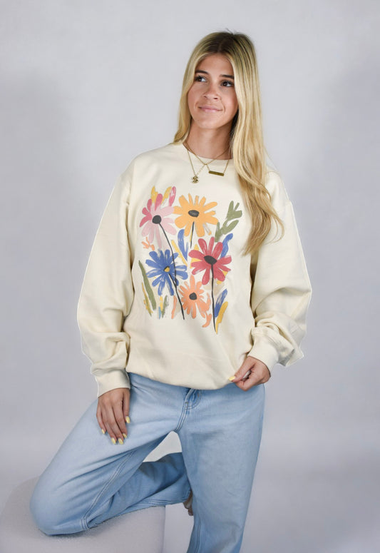 Watercolor Flowers – Crewneck Sweatshirt