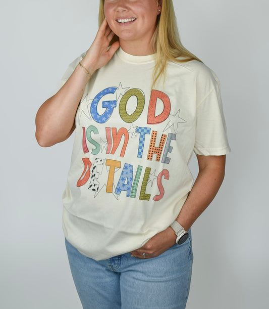 God Is In The Details Comfort Colors Tee