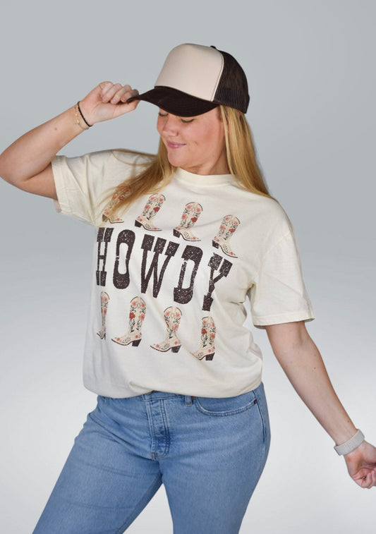 Howdy Boots Comfort Colors Tee