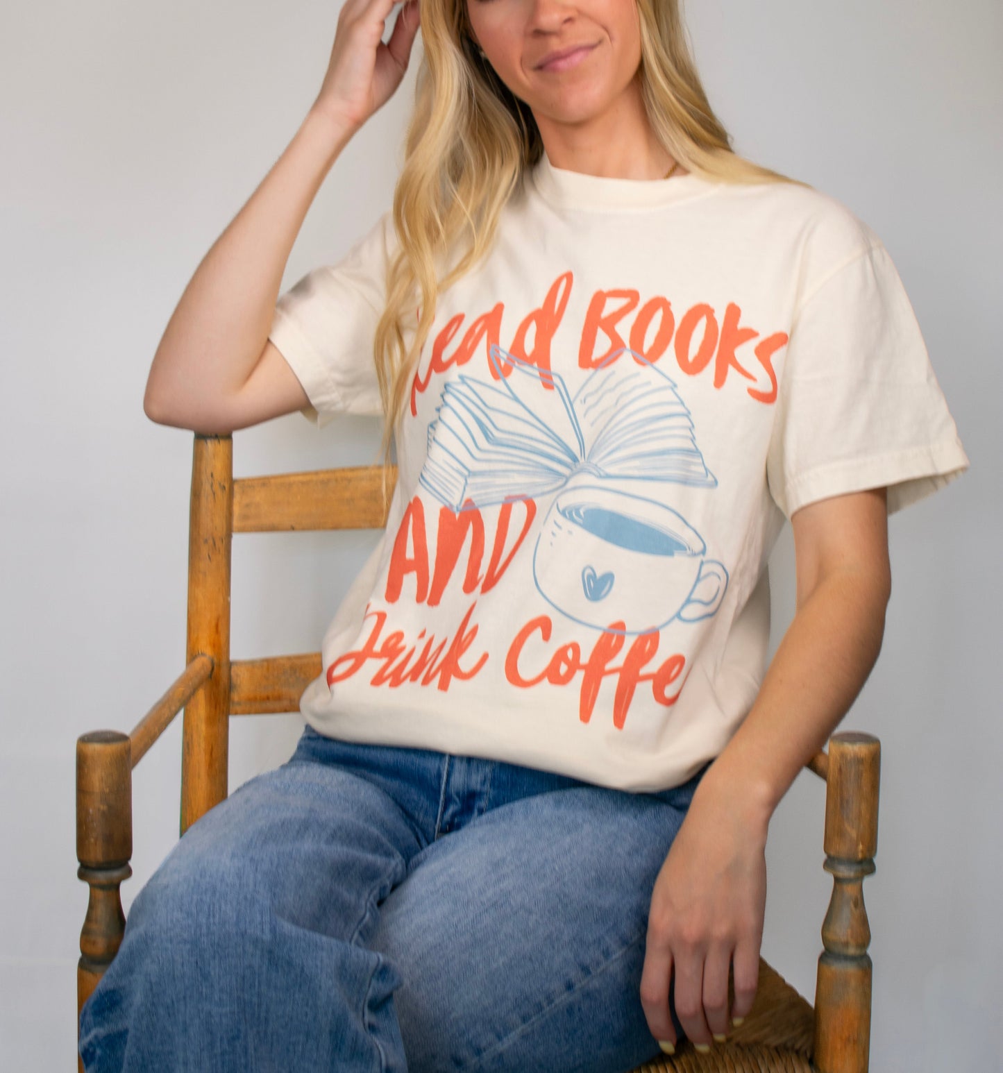Read Books and Drink Coffee Comfort Colors Tee