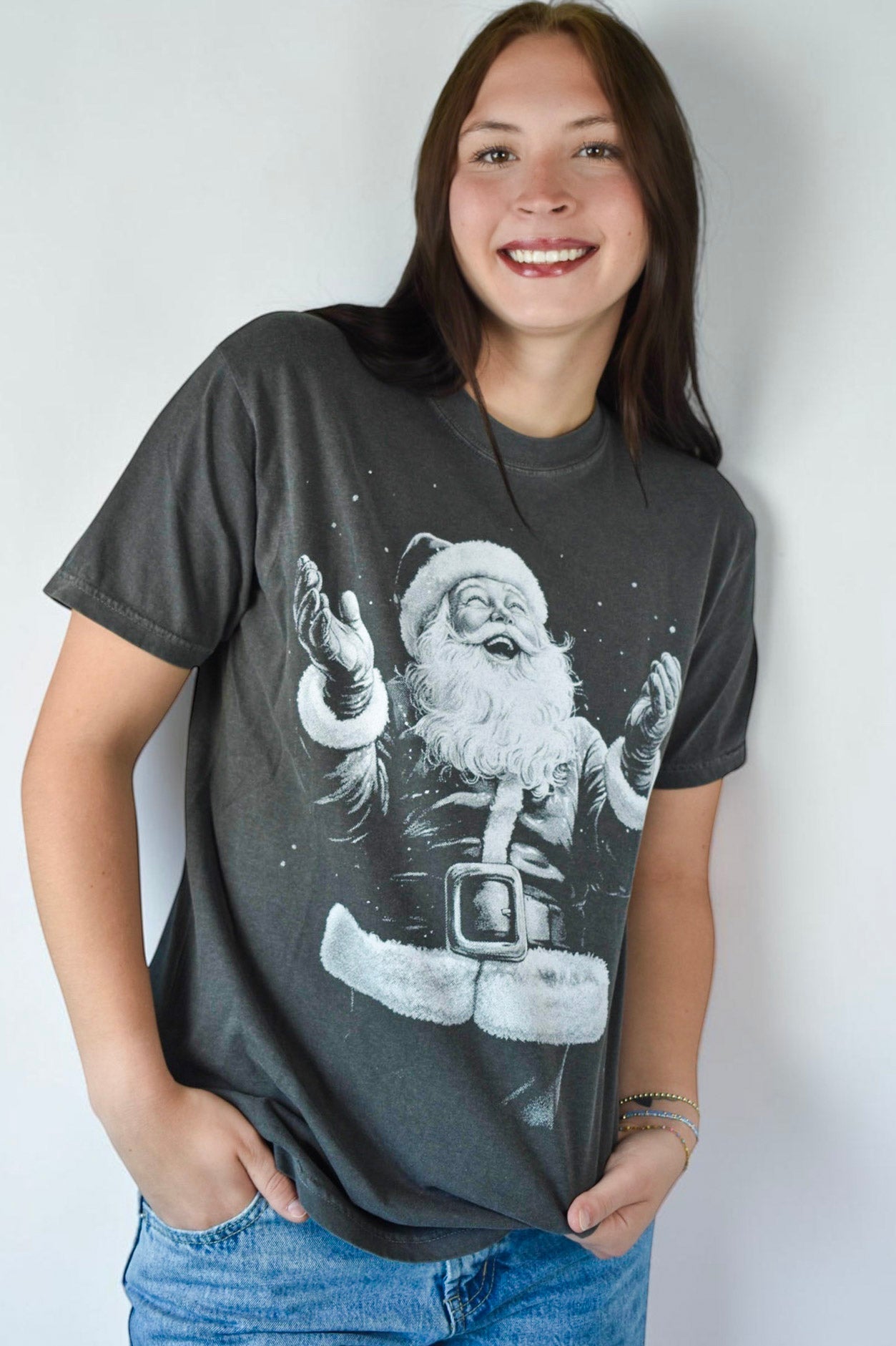 Classic BW Santa Comfort Colors Tee