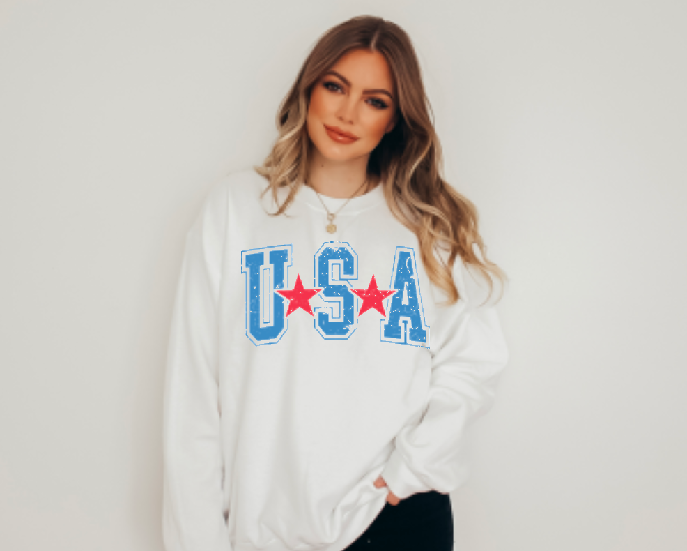 USA Stars Crewneck Sweatshirt
