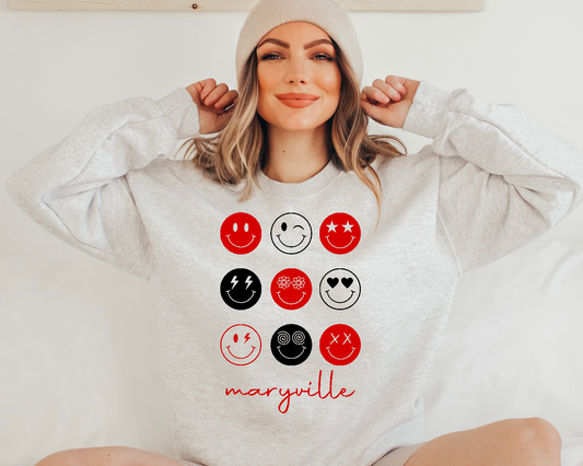 Maryville Happy Face Crewneck Sweatshirt