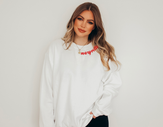 Maryville Curved  Crewneck Sweatshirt