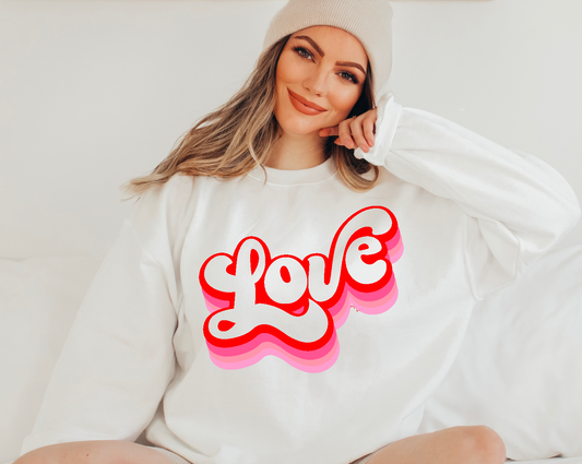 Retro Love crewneck sweatshirt