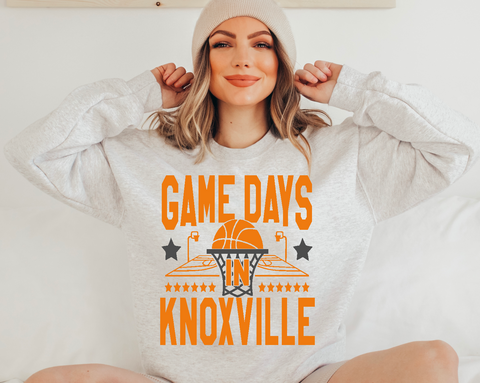 Game Days in Knoxville Basketball Crewneck Sweatshirt