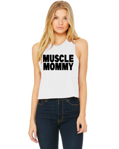 Muscle Mommy Crop Racerback Tank