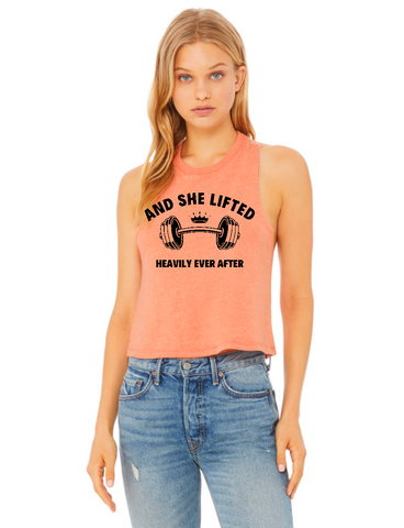 Heavily Ever After Crop Racerback Tank
