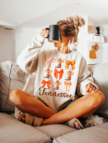 Tennessee Boots and Bows Crewneck Sweatshirt