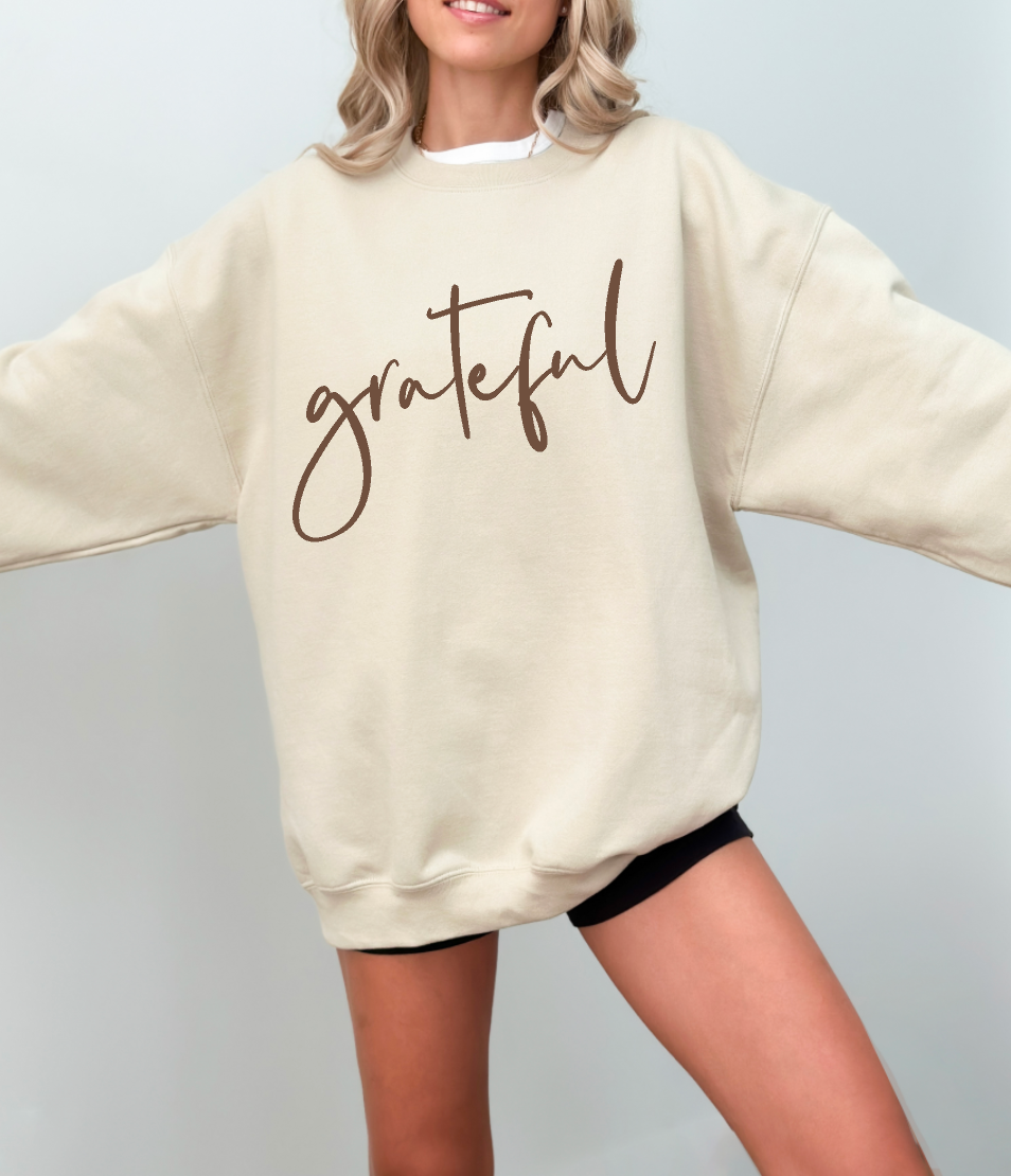 grateful script creweneck