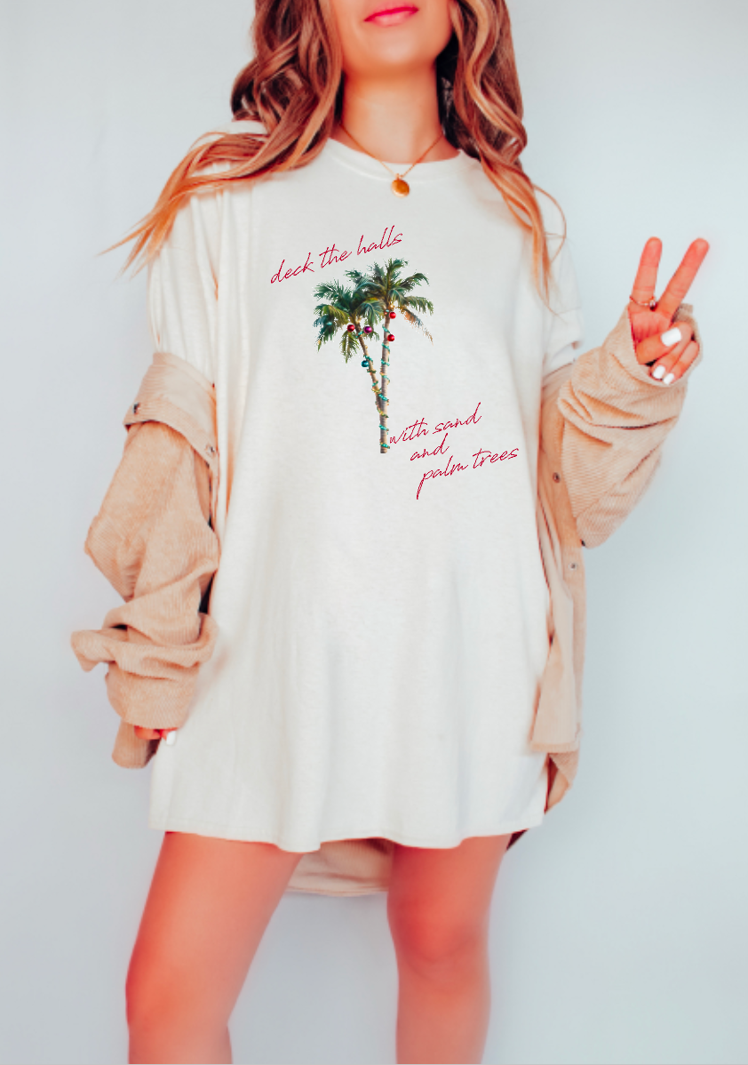 Deck the Halls Palm Tree short sleeve