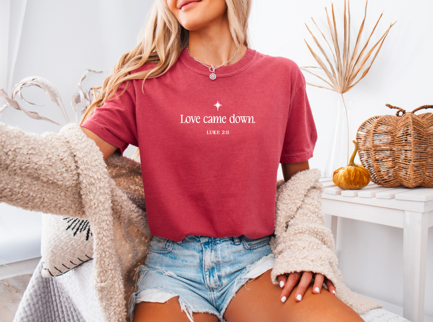 Love Came Down Luke 2:11 Comfort Colors