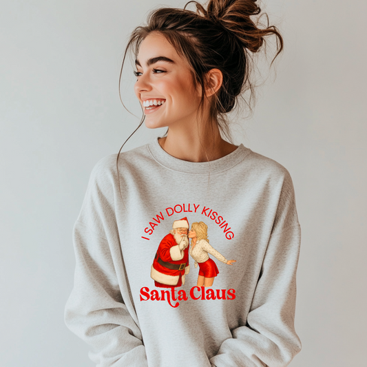Dolly + Santa crewneck sweatshirt