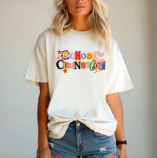 School Counselor Comfort Colors Short Sleeve
