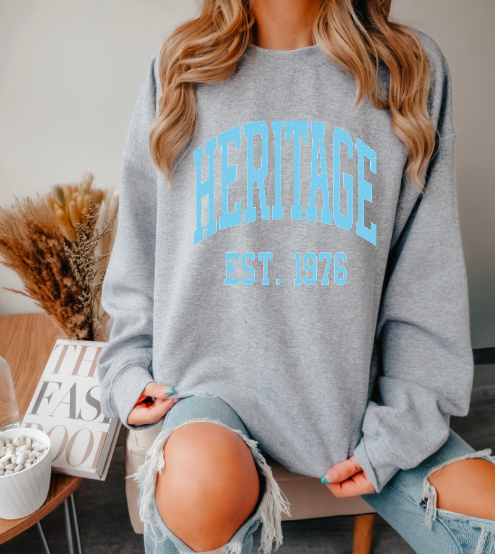 Heritage Est 1976  Crewneck Sweatshirt