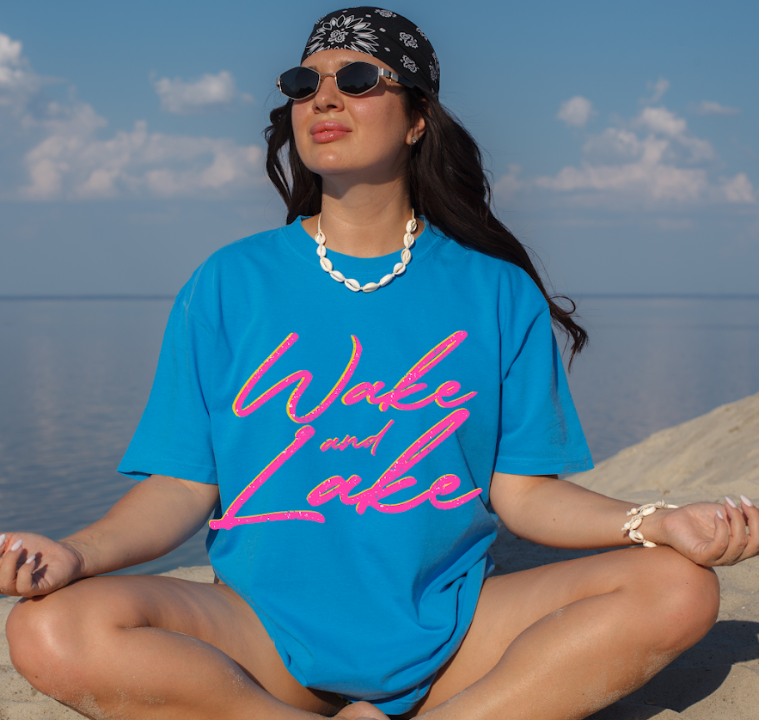 Wake and Lake Comfort Colors Tee