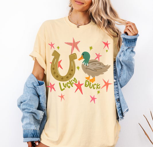 Lucky Duck Comfort Colors Tee