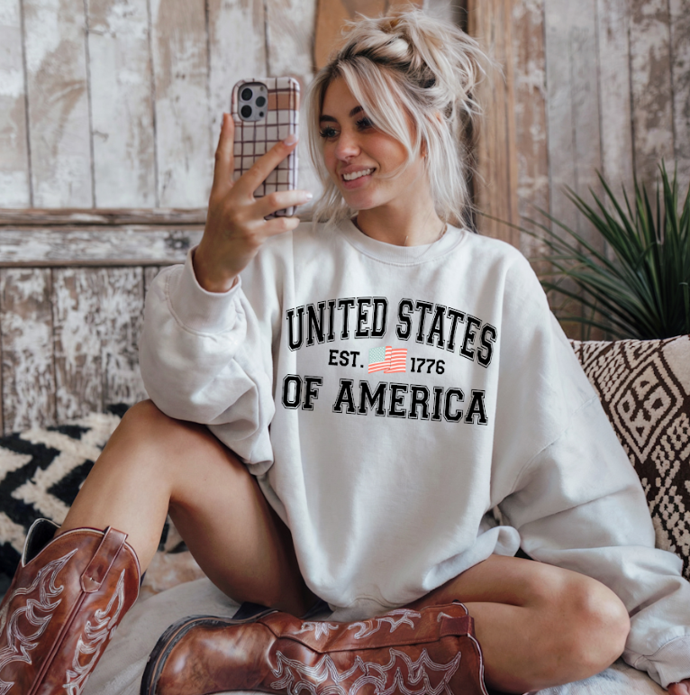 United States of America Vintage Crewneck Sweatshirt