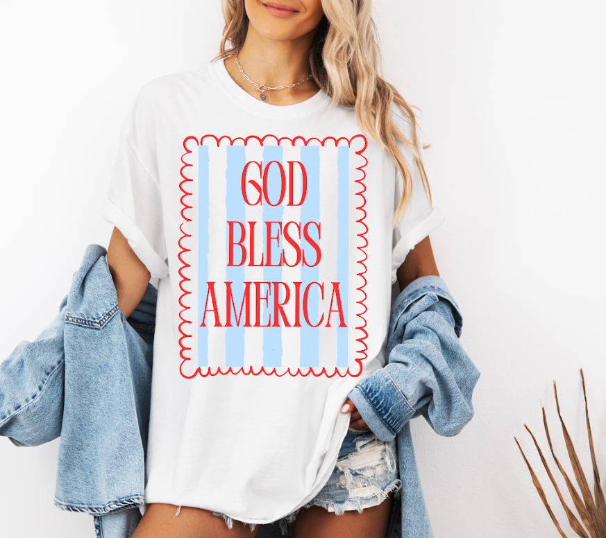 God Bless America Comfort Colors Tee