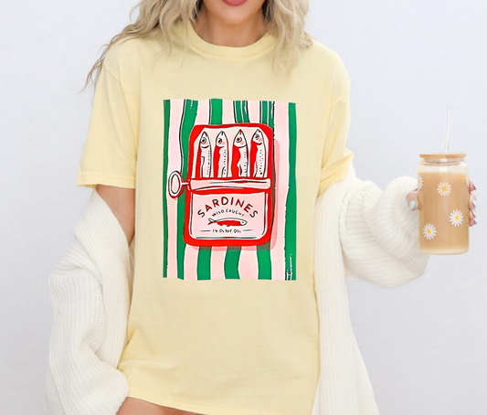 Preppy Sardines Comfort Colors Tee